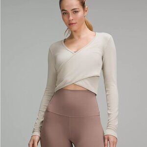Lululemon Wrap-Front Ribbed Long-Sleeve Top